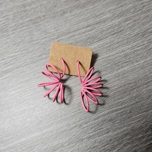 Vintage 80s Pink Slinky Earrings